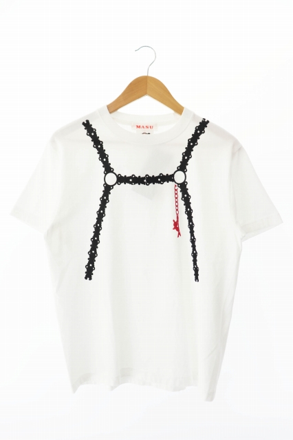 【中古】MASU エムエーエスユー フロッキー ドール ハーネス 半袖Tシャツ MASS-CS1324 44 白 ホワイト●■の通販は
