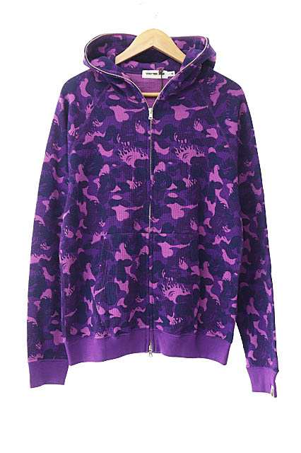 【中古】アベイシングエイプ A BATHING APE Fire Camo Zip Up Hoodie ファイヤー カモ フーディー パーカー M■241203