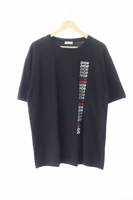 【中古】ディオールオム Dior HOMME 24SS MultiColor Logo S/S Tee マルチカラー ロゴ 半袖 Tシャツ 413J696A0817 L
