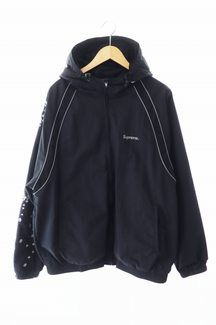 【中古】シュプリーム SUPREME × AOI 葵産業 22SS グロウインザダーク ロゴ刺繍 トラック ジャケット XL 黒の通販は