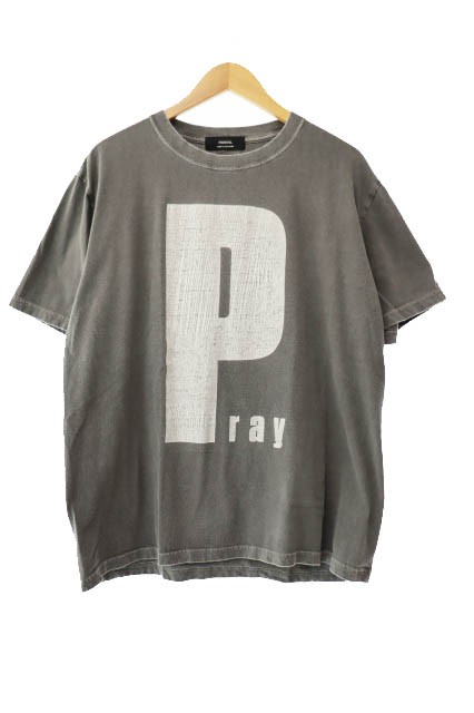 【中古】ensou. エンソウ ×TANG TANG タンタン 24AW Cracked PRAY T-shirt ダメージ加工 半袖 Tシャツ L 250123の通販は