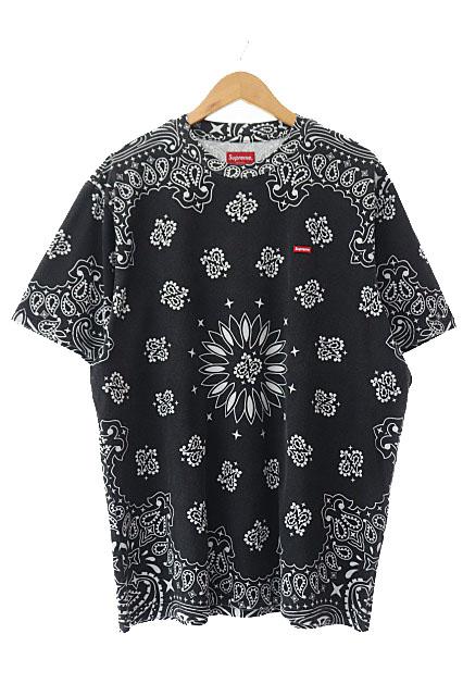 【中古】シュプリーム SUPREME 21SS Small Box Tee Bandana スモール ボックス ロゴ バンダナ 半袖Tシャツ L黒 241113の通販は 8,140円