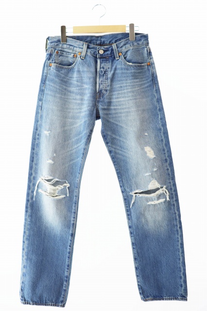 【中古】リーバイス Levi's 150周年モデル 501 ジーンズ デニム Ｗ30L32 ライトブルー ● 250103の通販は 8,140円