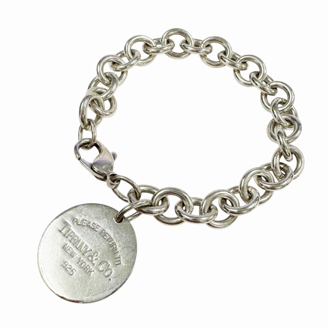 【中古】ティファニー TIFFANY & CO. リターントゥティファニー ラウンド タグ ブレスレット 925 シルバー☆AA★▲