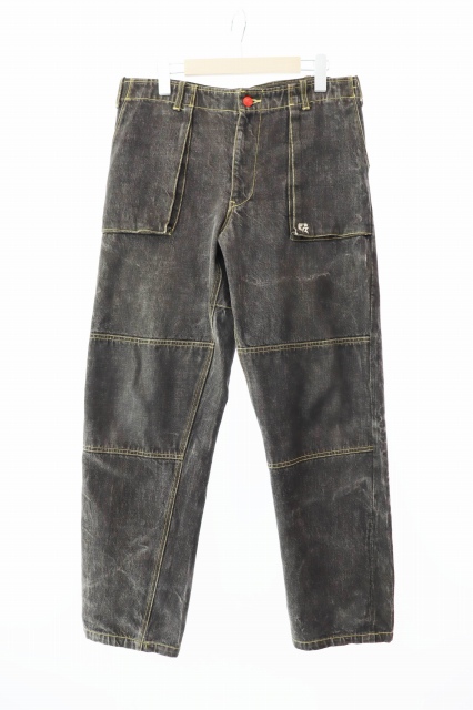 【中古】リボルバー REVOLVER ロゴ刺繍 カーゴ デニム パンツ ジーンズ RVLR-150 M 黒 ブラック ●250115 メンズの通販は 10,340円