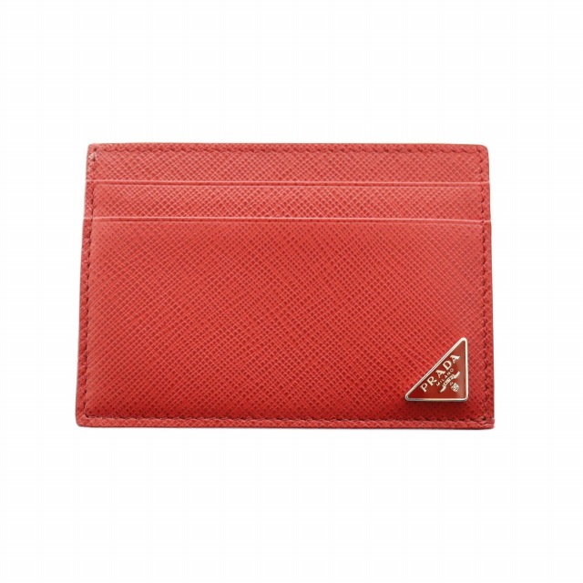 PRADA 赤 サフィアーノレザー カードケース