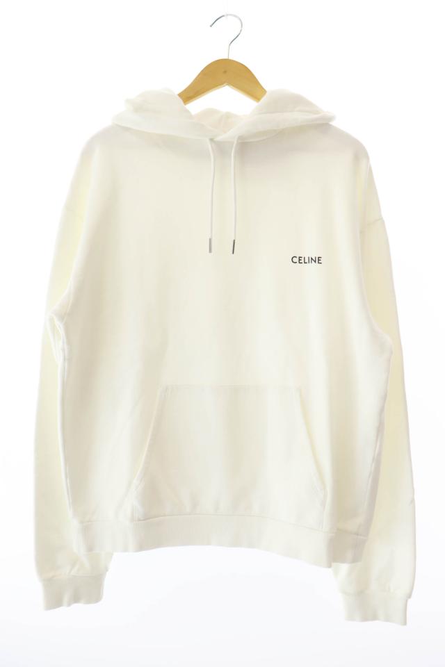 CELINE ホワイト フーディ Celine Checkerboard Logo Hoodie – Justin Reed