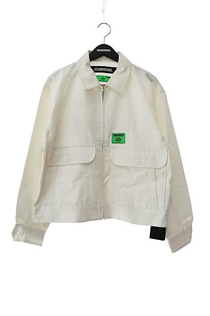 【中古】ネイバーフッド NEIGHBORHOOD ×DICKIES ディッキーズ 24AW ZIP WORK JACKET ジップ ジャケット M白■250214