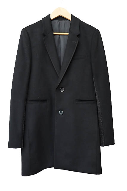 【中古】アンダーカバー UNDERCOVER 12AW PSYCHO COLOR期 ダウン ニット 切替 チェスター コート UCP9304 2 黒 250321