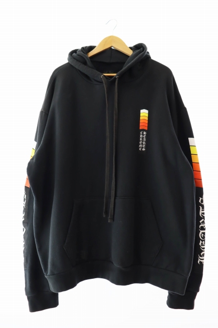 【中古】クロムハーツ CHROME HEARTS Made in Hollywood プルオーバー パーカー XL 黒 ブラック ☆AA★ 250327