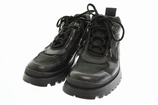 【中古】プラダ PRADA SPORT 90s ARCHIVE トレッキング ブーツ 7 1/2 黒 ブラック ☆AA★▲ 250505