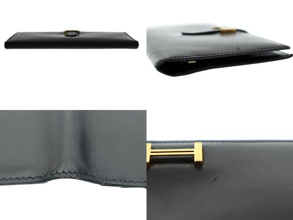 中古】エルメス HERMES ベアン クラシック ボックス カーフ レザー 二