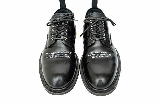 【中古】ディオール Dior 18SS Lettering Derby Shoes レターリング ダービー ドレス シューズ 18EBM 42 黒▲■250330