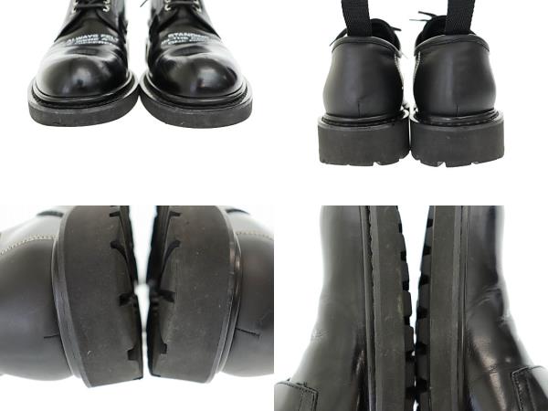 【中古】ディオール Dior 18SS Lettering Derby Shoes レターリング ダービー ドレス シューズ 18EBM 42 黒▲■250330