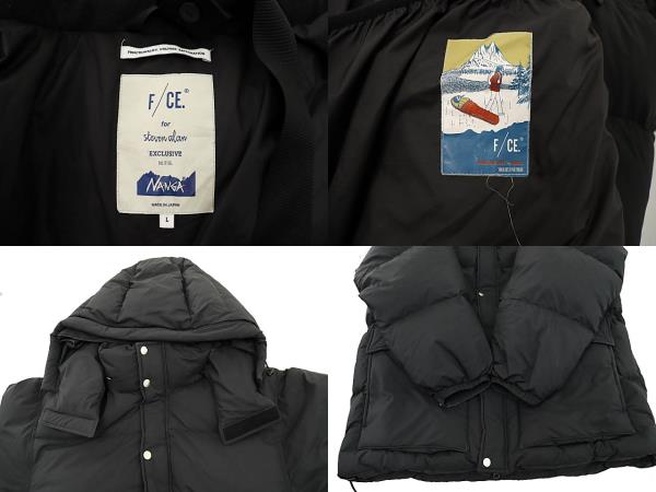 スティーブンアランダウンフェザージャケットコートS紺色通勤