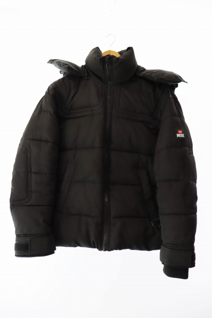 【中古】ディーゼル DIESEL W-RUSS-NEW 中綿 ジャケット A12722 S 黒 ブラック ☆AA★ 250514