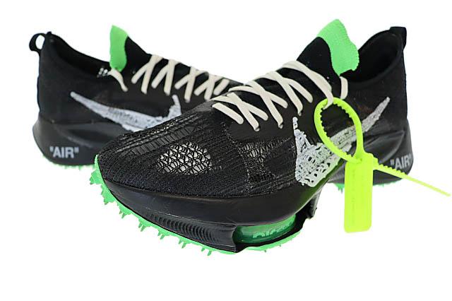 【中古】ナイキ NIKE ×OFF-WHITE オフホワイト AIR ZOOM TEMPO NEXT % Flyknit Black CV0697-001 ☆AA★▲■250503