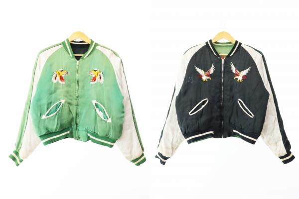 50年代ヴィンテージスカジャンTTSジッパー虎鷹