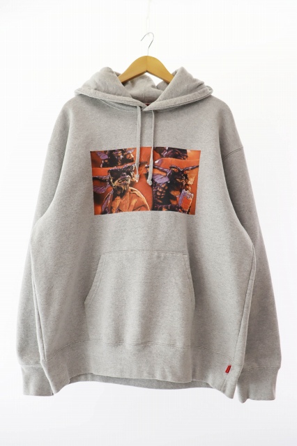 【中古】シュプリーム SUPREME グレムリン フーデッド スウェットシャツ パーカー L グレー ☆AA★ 250602