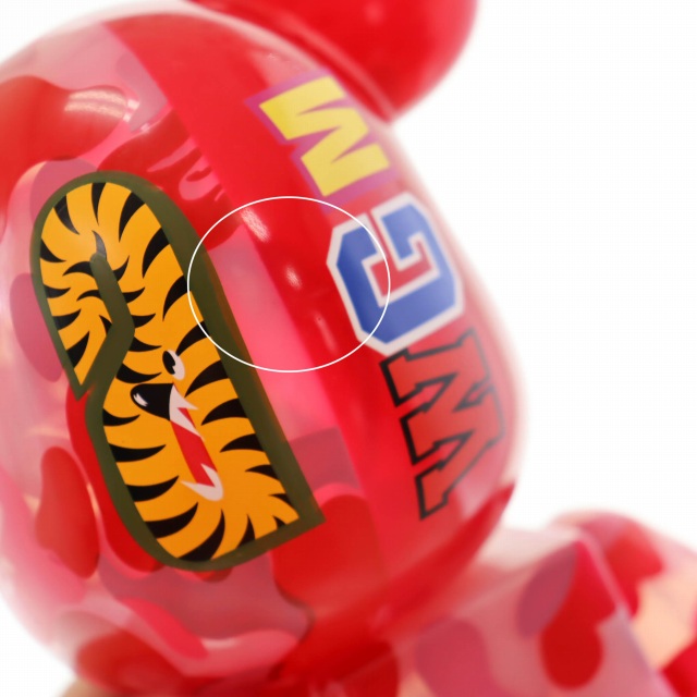 中古】アベイシングエイプ ×メディコムトイ ベアブリック クリア カモ