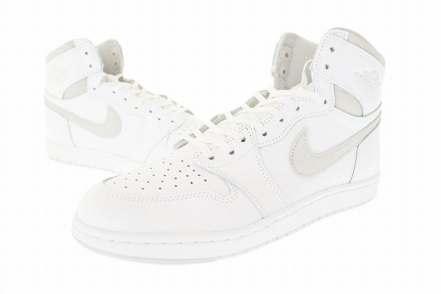 【中古】ナイキ NIKE AIR JORDAN 1 HIGH 85 Neutral Grey エアジョーダン ワン ハイ ナチュラル グレー BQ4422-100 29