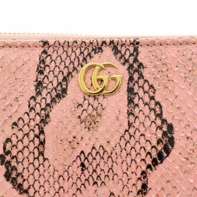 GUCCI ピンクダブルG ジップアラウンドウォレット GGマーモント