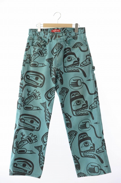 美品　DESCENDANT ディセンダント　ペインター　ワイド　デニム　パンツ 美品 DESCENDANT ディセンダント ペインター ワイド デニム