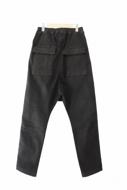 【中古】リックオウエンス Rick Owens DRKSHDW ダークシャドウ 22AW TOOTHFACE BELAS ワックスドコットン パンツ_1