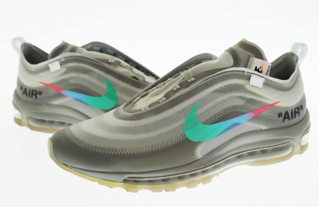 【中古】NIKE ×OFF-WHITE オフホワイト THE 10 AIR MAX 97 OG Grey エアマックス97 AJ4585-101 ☆AA★▲■250608