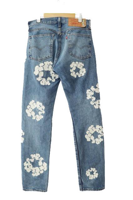 【中古】DENIM TEARS デニムティアーズ ×LEVI'S リーバイス 501 コットン リース チェーン ステッチ デニム 250622_1