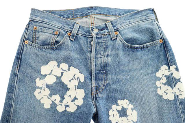 【中古】DENIM TEARS デニムティアーズ ×LEVI'S リーバイス 501 コットン リース チェーン ステッチ デニム 250622_2