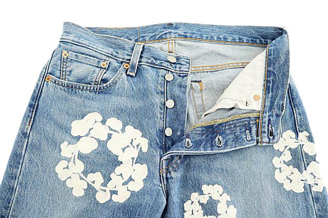 【中古】DENIM TEARS デニムティアーズ ×LEVI'S リーバイス 501 コットン リース チェーン ステッチ デニム 250622_3