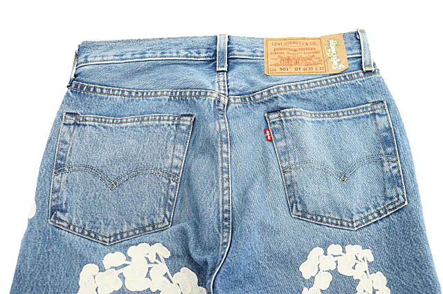【中古】DENIM TEARS デニムティアーズ ×LEVI'S リーバイス 501 コットン リース チェーン ステッチ デニム 250622_4