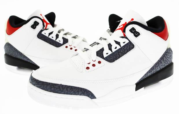 【中古】NIKE AIR JORDAN 3 RETRO SE-T Fire Red Denim エアジョーダン3 セメント CZ6433-100 ▲■250525