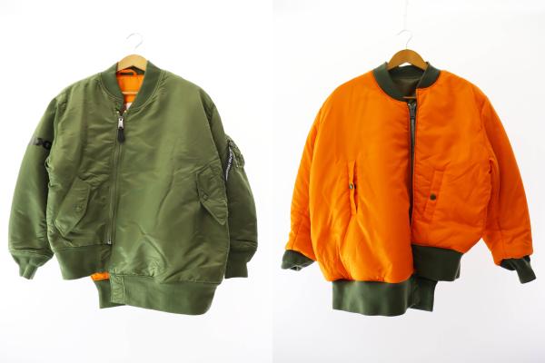 【中古】コムデギャルソン シーディージー ×アルファインダストリーズ ブルゾン L カーキ オレンジ ☆AA★ 250701