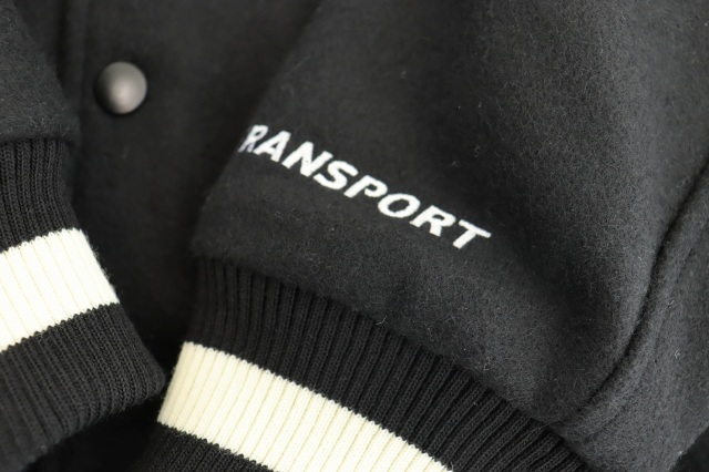 ジャケット・アウター TRANSPORT VARSITY JACKET [BLACK] 中古】トランスポート TRANSPORT Varsity Jacket バーシティ