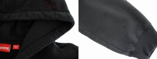 【中古】シュプリーム ラインストーン ジップアップ スウェットシャツ パーカー XXL 黒 ブラック ☆AA★ 250623 中古】シュプリーム ラインストーン ジップアップ スウェットシャツ