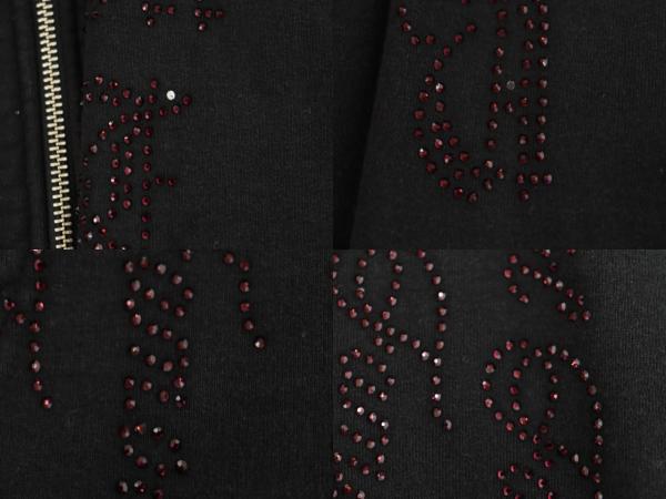 中古】シュプリーム ラインストーン ジップアップ スウェットシャツ