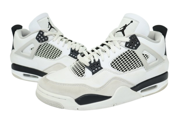 【中古】ナイキ NIKE AIR JORDAN 4 RETRO MILITARY BLACK エアジョーダン 4 DH6927-111 27 ▲■250617
