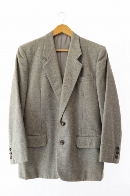 【中古】コムデギャルソン 80s デカオム 2Bノーベント テーラード ジャケット HS05009 S グレー ☆AA★ 250810