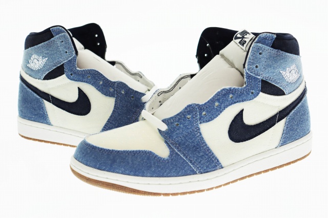 【中古】ナイキ NIKE AIR JORDAN 1 RETRO HIGH OG DENIM エアジョーダン1 ハイ デニム FQ2947-100 26.5 ▲■250624