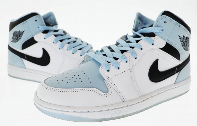 【中古】ナイキ NIKE AIR JORDAN 1 MID SE Ice Blue Nubuck エアジョーダン1 ミッド DV1308-104 ▲■250630