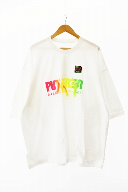 【中古】ダブレット doublet 19SS グラデーション ネオン エンブロイダリー 半袖 Tシャツ19SS27CS128 ☆AA★250828