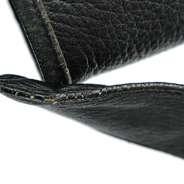 プラダ PRADA DEERSKIN shoulder bag ディアスキン レザー ショルダー メッセンジャー バッグ 黒 ブラック ブランド古着ベクトル 中古AA250815