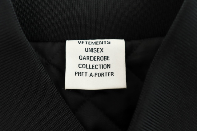 【中古】ヴェトモン ベトモン MAYBE MENTAL COLLEGE JACKET カレッジ ジャケットM ネイビー ブラック ☆AA★ 250810_2