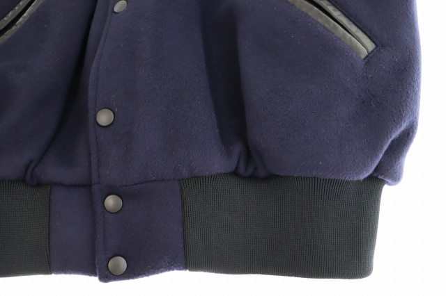 【中古】ヴェトモン ベトモン MAYBE MENTAL COLLEGE JACKET カレッジ ジャケットM ネイビー ブラック ☆AA★ 250810_5