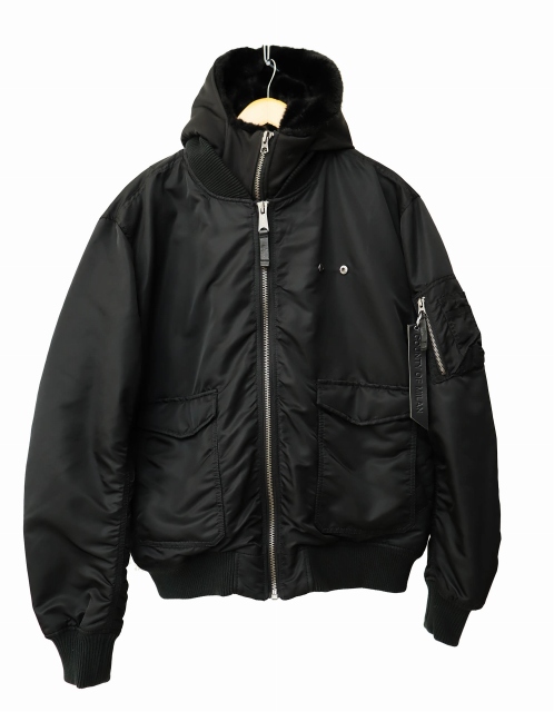 MARCELO BURLON COUNTY OF MILAN◆ブルゾン/XXS/ポリエステル/BLK MARCELO BURLON COUNTY OF MILAN◇ブルゾン⁄S⁄ナイロン⁄BLK⁄無地