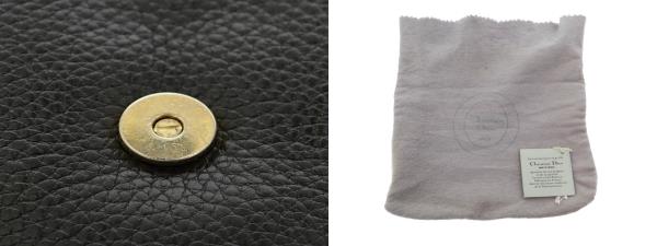 【中古】クリスチャンディオール Christian Dior ヴィンテージ レザー ショルダー バッグ 黒ブラック●▲■250815_8