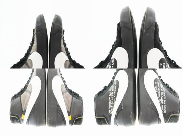 中古】ナイキ NIKE ×OFF-WHITE オフホワイト THE 10 BLAZER MID BLACK