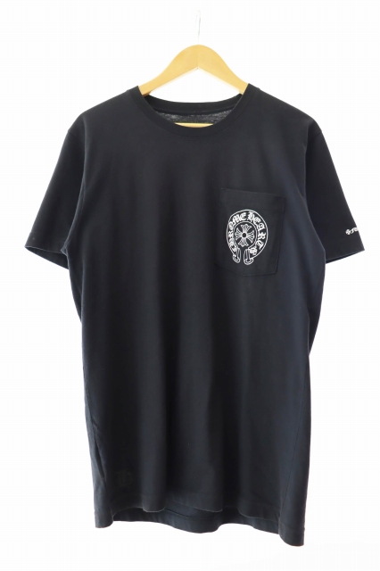 【中古】クロムハーツ CHROME HEARTS Horse Shoe Logo Tee ホースシュー ロゴ ポケット 半袖Tシャツ M ☆AA★ 250828
